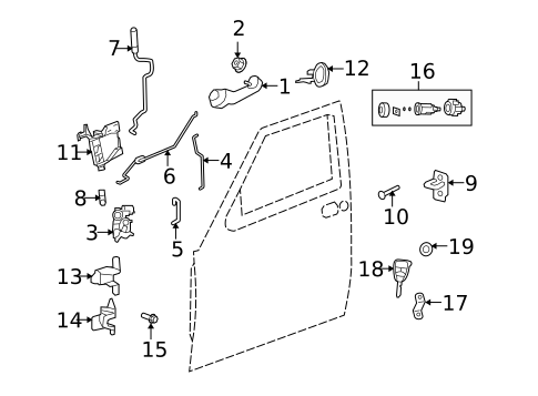 Lock & Hardware for 2008 Dodge Nitro #0