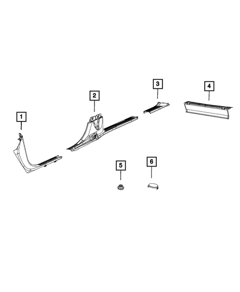 Panels-Moldings-Scuff Plates, Pillar, Cowl, 1/4 Panel Trim and Cargo Covers for 2018 Chrysler Pacifica #3