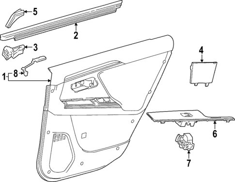 Interior Trim - Rear Door for 2025 Toyota bZ4X #0