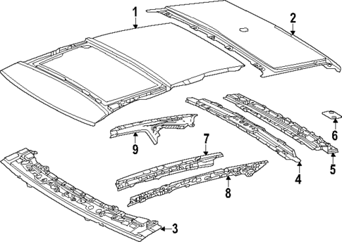 Roof & Components for 2025 Lexus RX350h #0