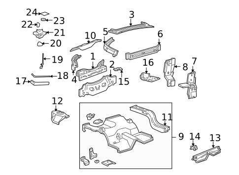 Rear Body for 2003 Ford Mustang #0
