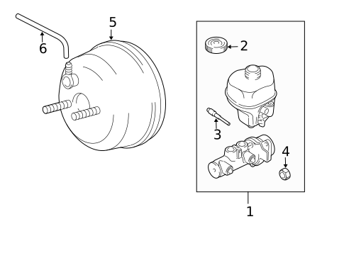Master Cylinder - Components On Dash Panel for 2004 Dodge Ram 3500 #2
