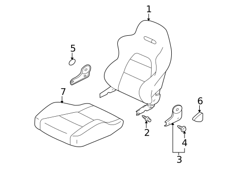 Front Seat Components for 2006 Mitsubishi Lancer #0