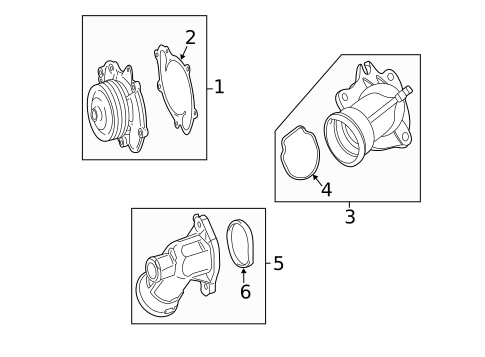 Water Pump for 2009 Mercedes-Benz E320 #0