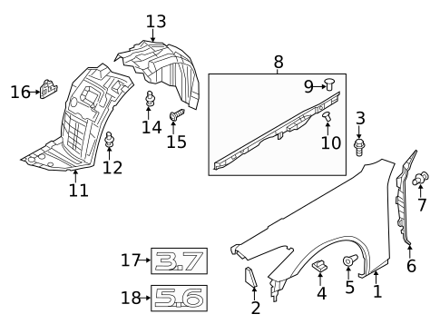 Fender & Components for 2012 INFINITI M56 #0