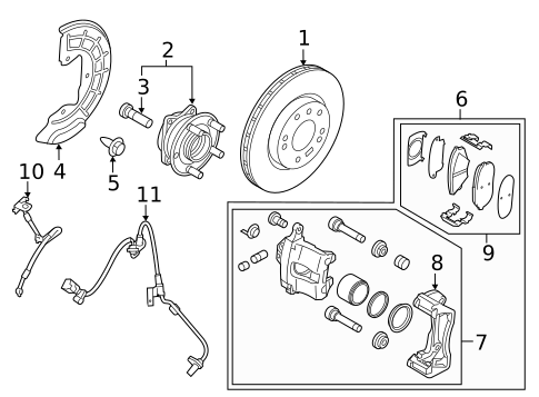 Front Brakes for 2019 Hyundai Sonata #0