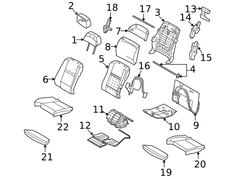 Front Seat Components for 2013 BMW X6 #0
