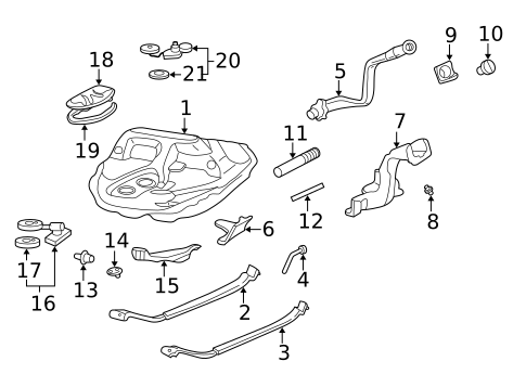 Fuel System Components for 1996 Honda Civic #1