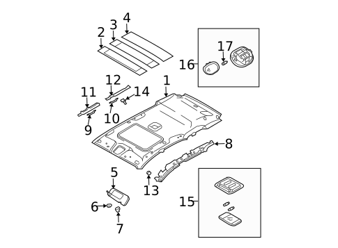 Interior Trim - Roof for 2005 Kia Sorento #0