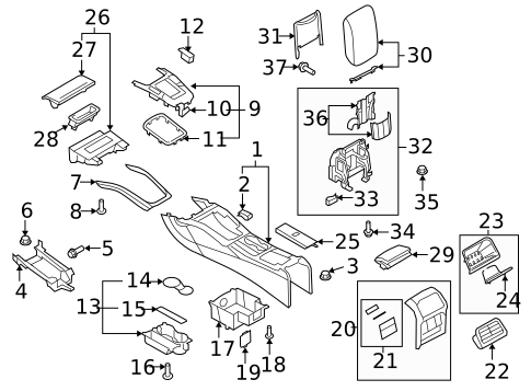 Console for 2013 Audi A5 Quattro #0