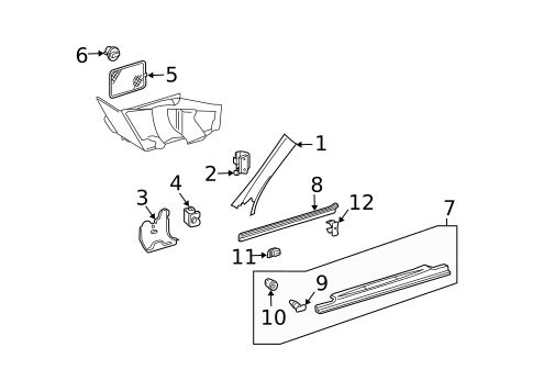 Interior Trim - Pillars for 2007 Mercedes-Benz CLK350 #1