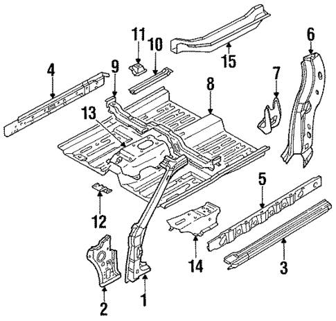 Hinge Pillar for 1988 Nissan Pulsar NX #0
