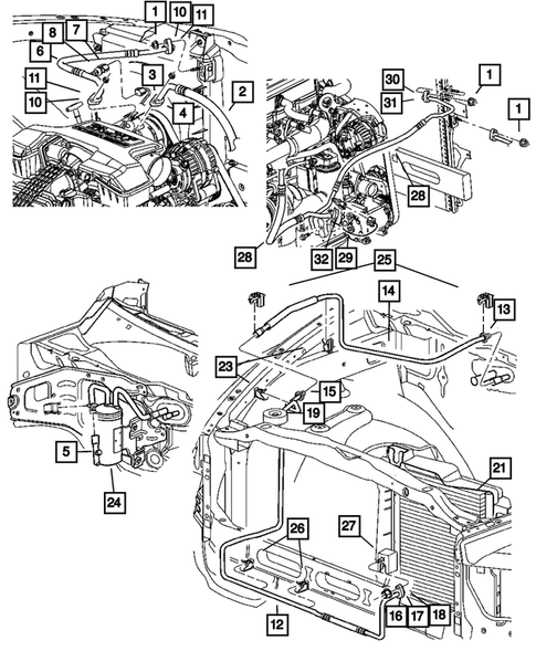 Air Conditioner and Heater Plumbing for 2006 Dodge Ram 3500 #0