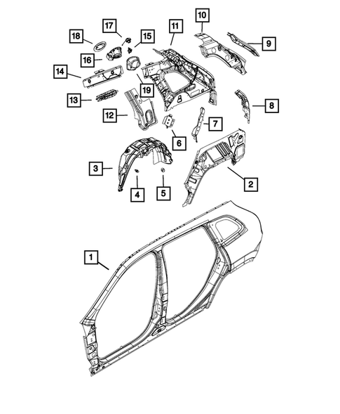 Aperture Panel and Pillar Supports for 2018 Jeep Cherokee #0