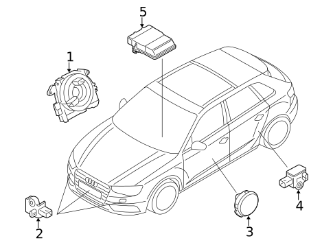 Air Bag Components for 2017 Audi A3 Quattro #3