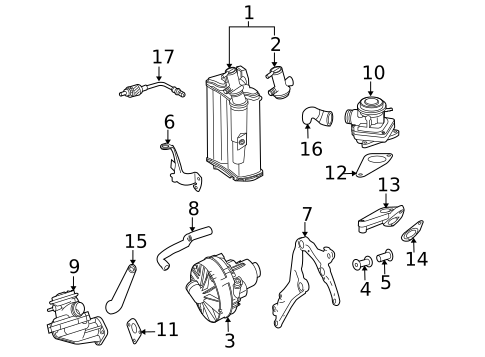 Emission Components for 2009 Mercedes-Benz CL550 #0