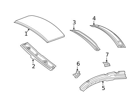 Roof & Components for 2021 Mercedes-Benz C 63 AMG® #1