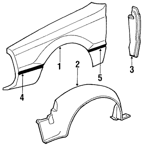 Fender & Components for 1988 Ford Thunderbird #0