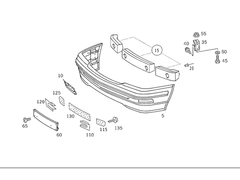 Front Bumper for 1993 Mercedes-Benz 600SL #3
