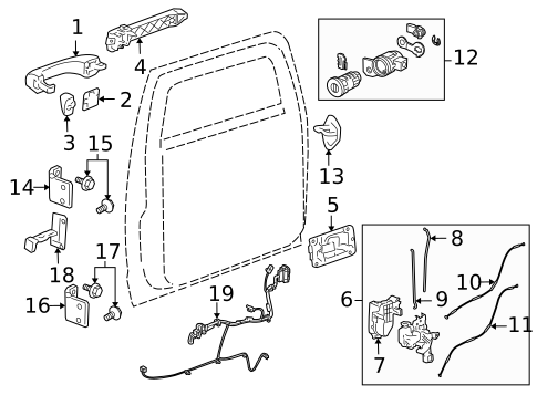 Lock & Hardware for 2010 Hummer H3T #0
