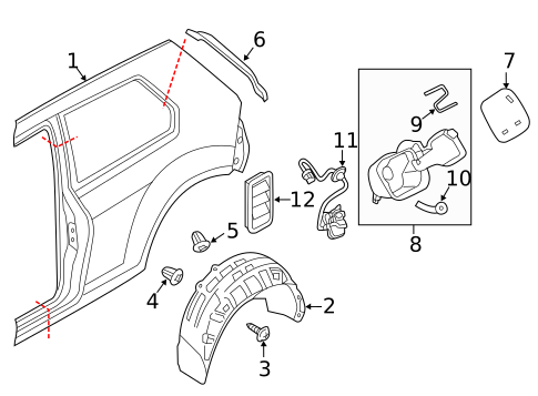 Quarter Panel & Components for 2015 Volkswagen Golf #0