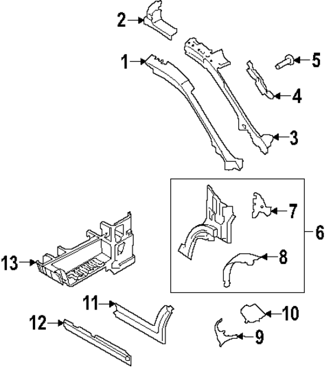Hinge Pillar for 2025 Ford Transit-350 #0