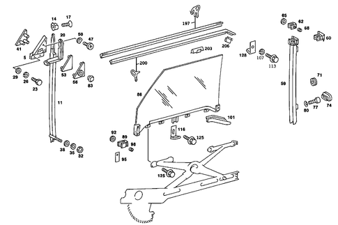 Front Door Windows for 1984 Mercedes-Benz 380SL #1