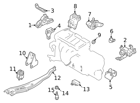 Engine & Trans Mounting for 2001 Mazda Protege #0