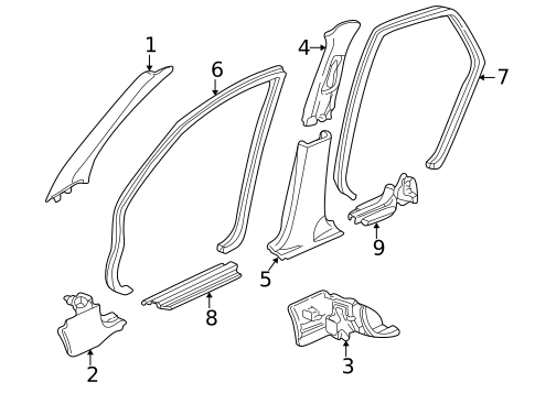 Door & Components for 2000 Honda Accord #3