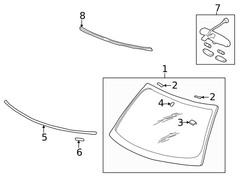 Reveal Moldings for 2005 Dodge Stratus #1