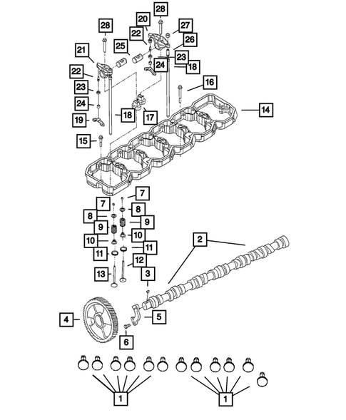 Camshaft and Valve for 2008 Dodge Ram 3500 #1