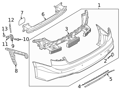 Bumper & Components - Rear for 2025 Audi S5 Sportback #0