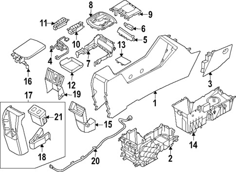Console for 2025 Hyundai Kona #0