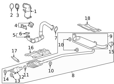Exhaust Components for 2021 Chevrolet Trax #1