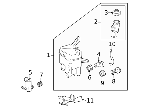 Headlamp Washers/Wipers for 2010 Lexus HS250h #1