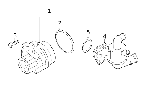 Water Pump for 2014 Volkswagen Jetta #0