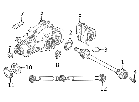 Axle & Differential for 2023 BMW 330i #6
