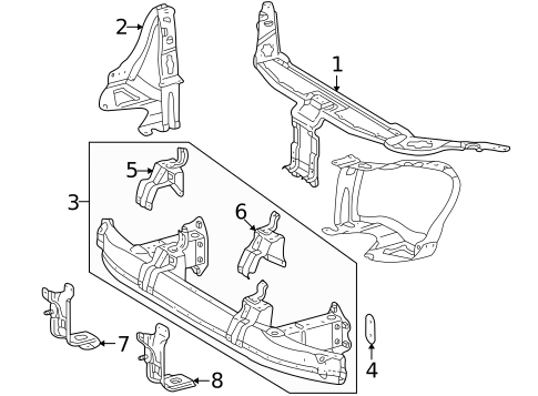 Radiator Support for 2006 Mercedes-Benz CL65 AMG #0