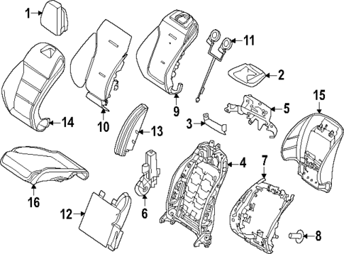 Passenger Seat Components for 2025 Mercedes-Benz GLC350e #0