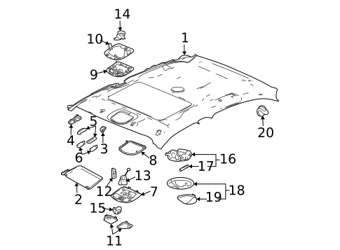 Interior Trim - Roof for 2009 Pontiac G6 #0