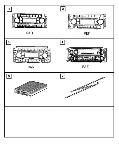 Radio, Antenna, and Speakers for 2004 Dodge Durango #0