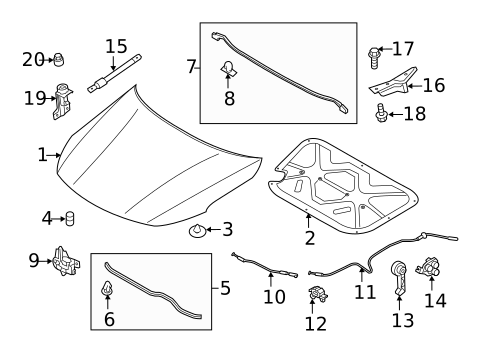 Hood & Components for 2015 Kia Optima #0