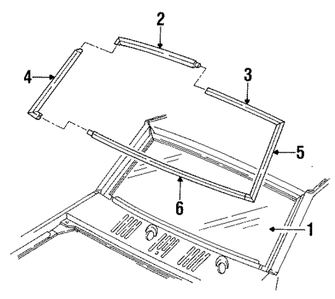 Glass - Windshield for 1990 Ford Bronco #0