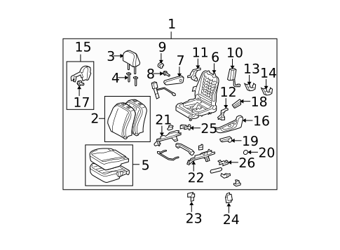 Front Seat Components for 2015 Scion xB #1