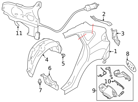 Quarter Panel & Components for 2021 Subaru Crosstrek #2