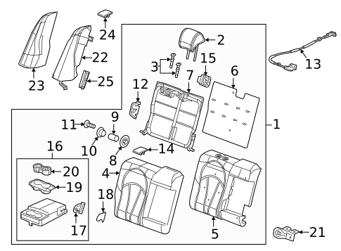 Rear Seat Components for 2017 Buick LaCrosse #0