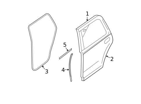 Door & Components for 2015 Ford Expedition #1