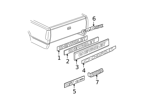 Exterior Trim - Pick UP Box for 1995 GMC K3500 Pickup #2