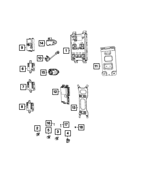 Modules and Engine Controllers for 2017 Chrysler Pacifica #1