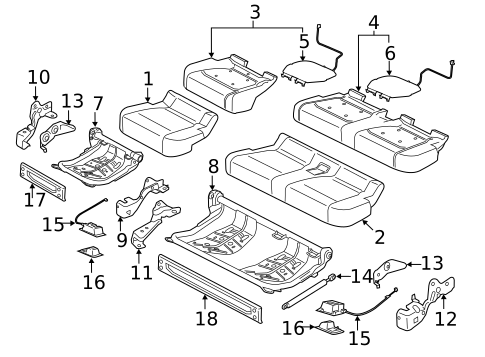 Rear Seat Components for 2017 Ford F-150 #2